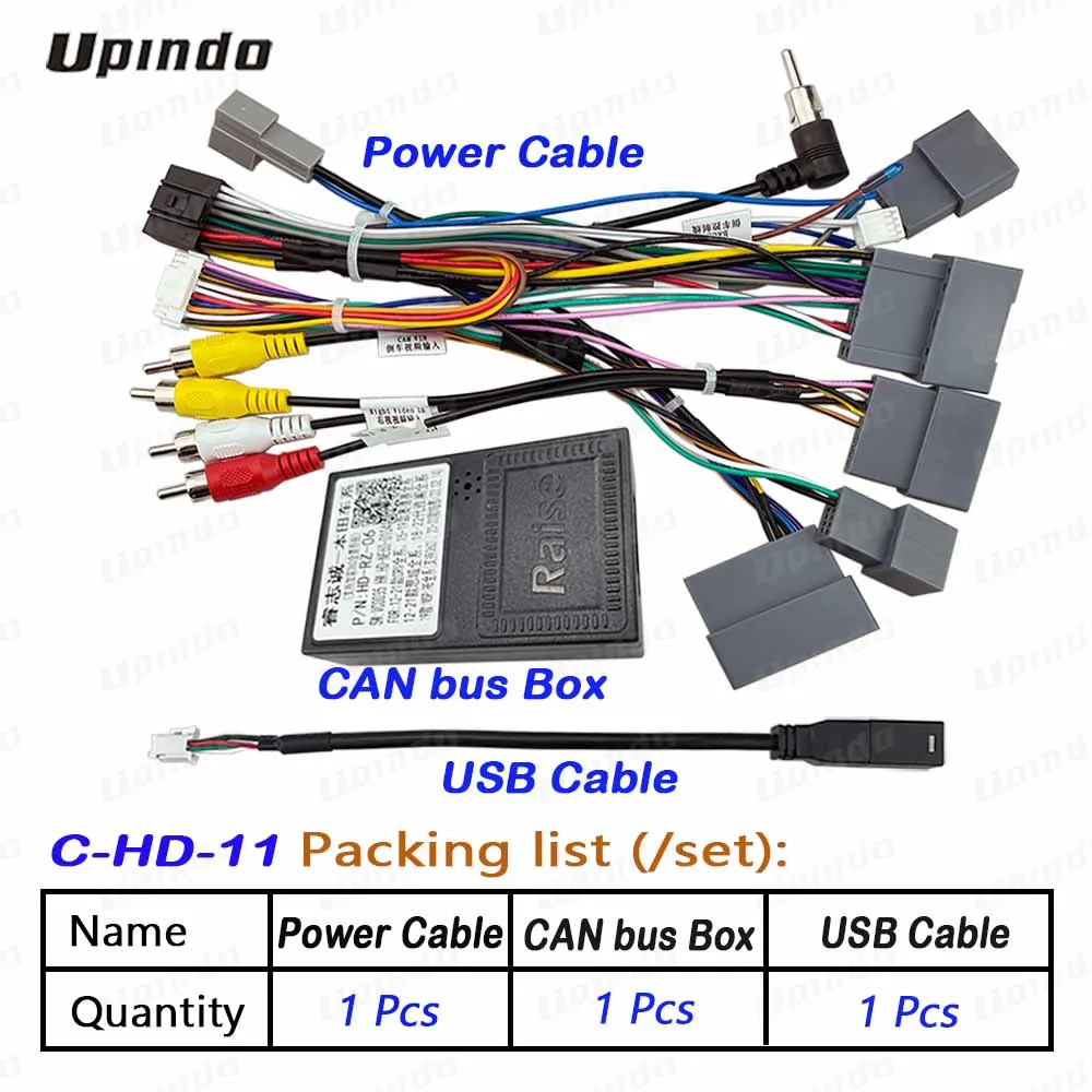CAN-Bus Wiring Harness Adapter for Honda CR-V Breeze Civic Android Head Unit Car Radio Power Cable with Steering Control