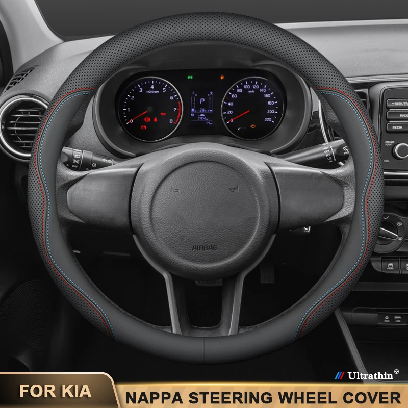

Car Leather Steering Wheel Cover For Kia K5 K2 K3 K4 Rio Forte 5 Ceed Cee'd 2 Proceed Cerato 3 Venga SorentoL Picanto Sportage
