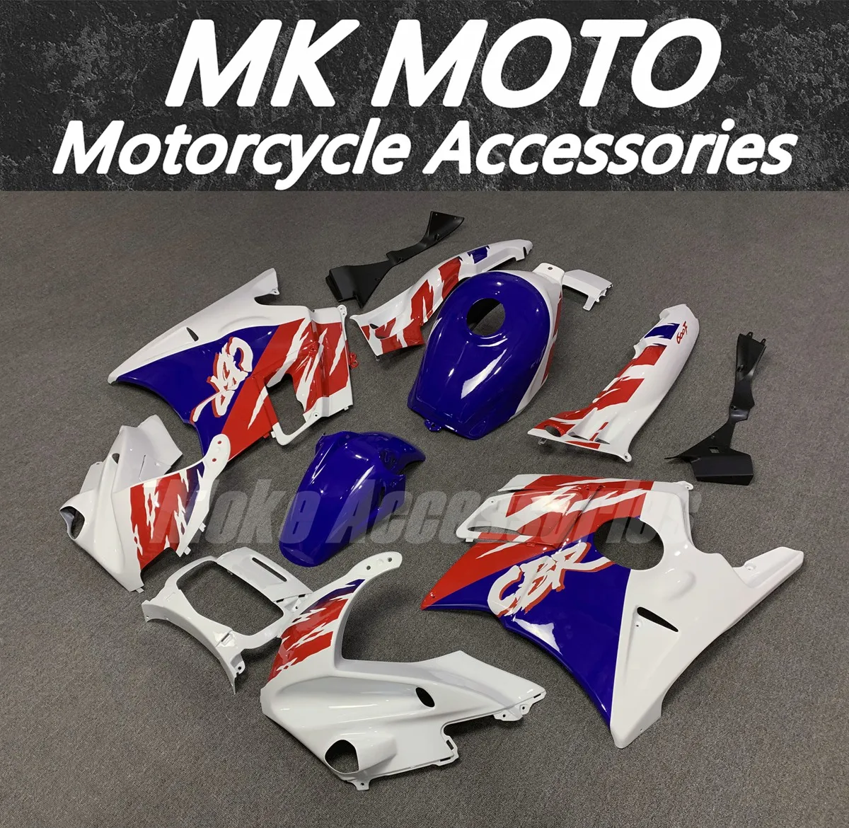 Kit de carenagens de motocicleta adequado para cbr600f f3 1995-1996 conjunto de carroceria injeção abs de alta qualidade novo branco azul vermelho