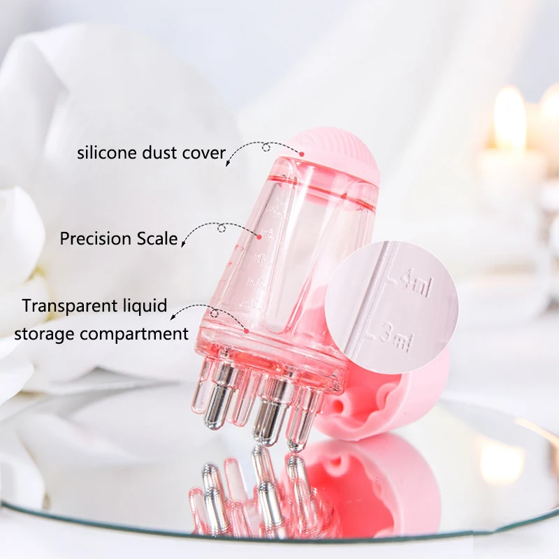 فارغة 6 مللي فروة الرأس قضيب صغير رئيس مدلك فرشاة الكرة الدوارة لنمو الشعر النفط الطب السائل قضيب تدليك مشط #6