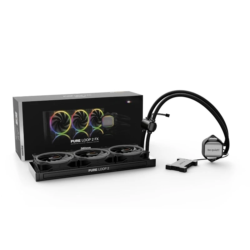 Pure Loop 2 FX 360mm, CPU Liquid Cooler for Intel Core i3/i5/i7/i9 or AMD Ryzen 3/5/7/9, ARGB LED Illumination, 3X Light Wings