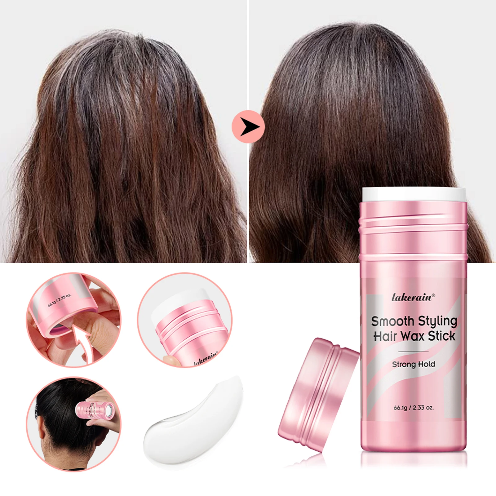 

Hair Wax Stick for Women and Kids Long Lasting Hold Pomade Control Frizz Flyaways Styling Wax for Natural Wigs