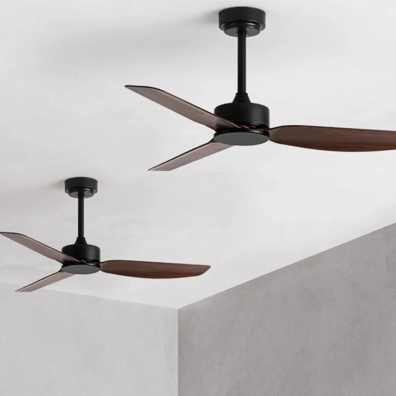 

Vintage ceiling fan with walnut wood grain color, living room with strong wind power, industrial restaurant