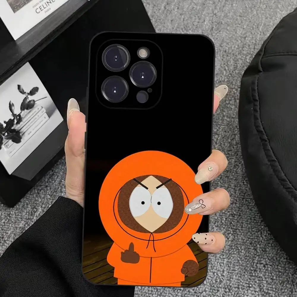 Etui na telefon Cartoon S-South-P-Park do iPhone'a 17,16,15,14,13,12,11,Plus,Pro Max,XS,X,XR,SE,Mini,8,7, miękki silikonowy czarny pokrowiec