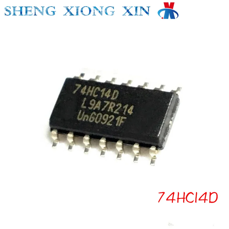 Dispositif d'inversion de circuit intégré 74HC14D SOP-14, lot de 10 pièces