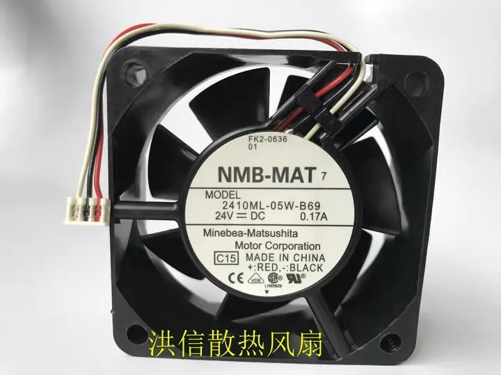 

Free shipping original 6025 2410ML-05W-B69 DC24V 0.17A inverter cooling fan