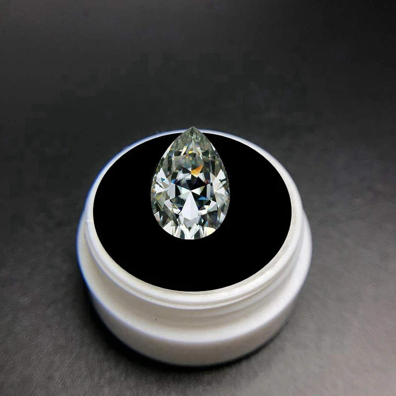 Bílá safír 20.0ct 12x16mm hrušeň faceted krájet vzhled AAAAA VVS volné drahokam