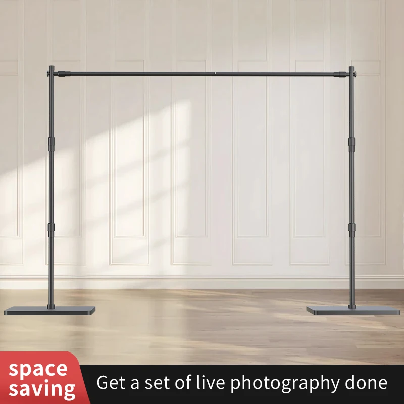 SH Double-Crossbar Background Stand Frame Support System for Photography Photo Studio Video Muslin Green Screen Backdrop