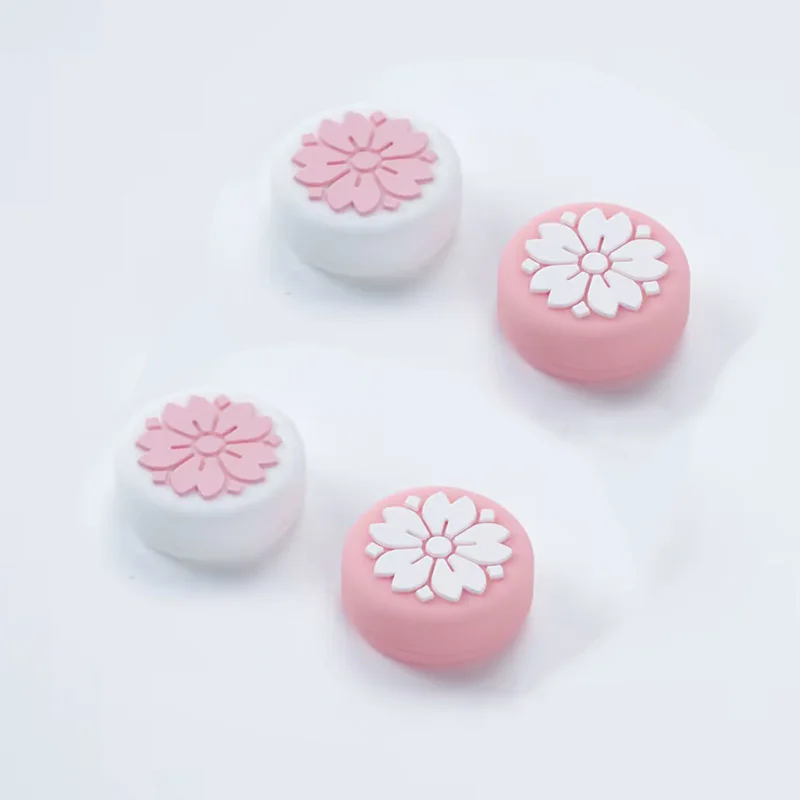 4pcs/lot Cute Pink Silicone Thumb Stick Grips Analog Joystick Caps for Joy Con Switch OLED Lite Game Accessories image 5