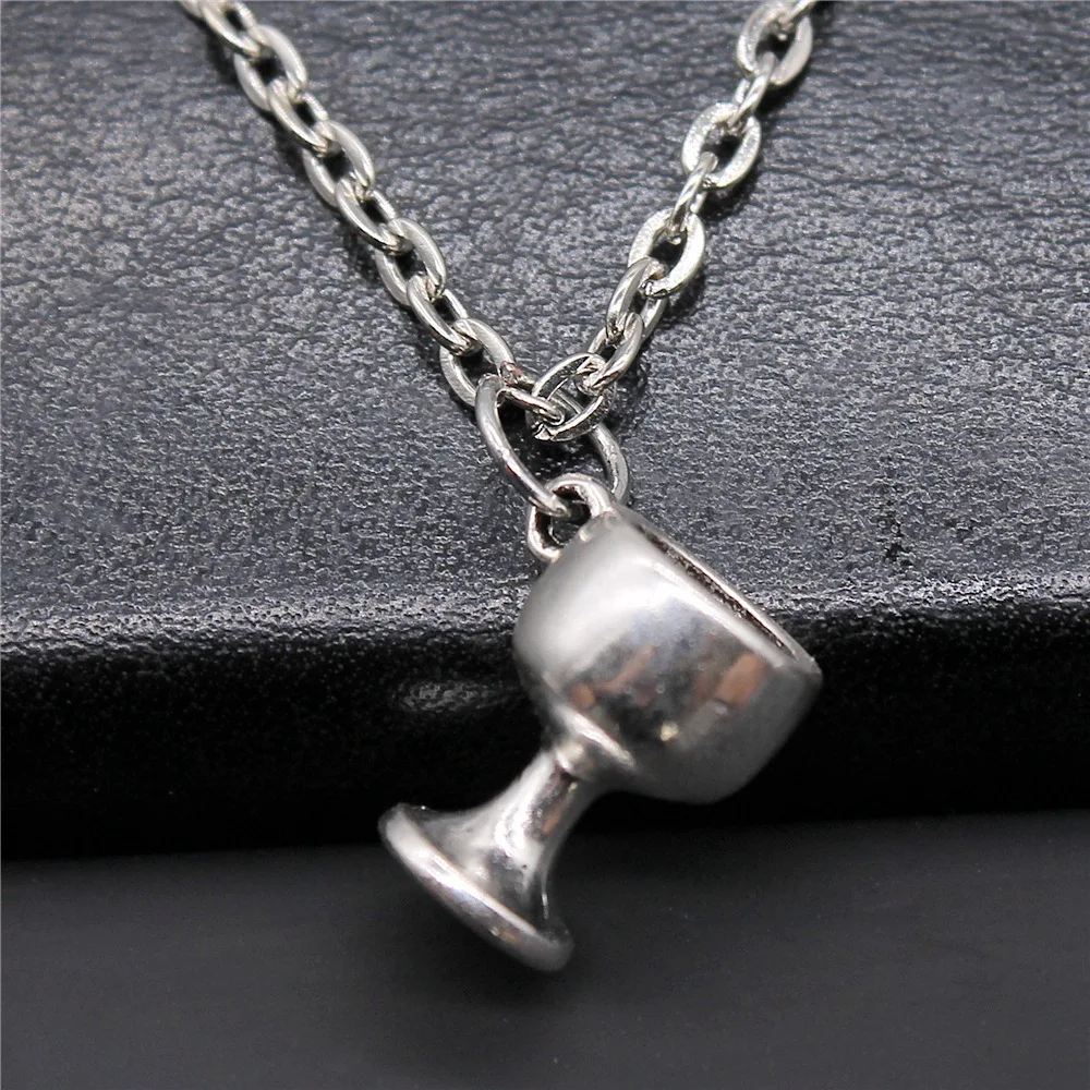 Dropshipping Antique Silver Color 12x13mm Goblet Pendant Necklace For Women