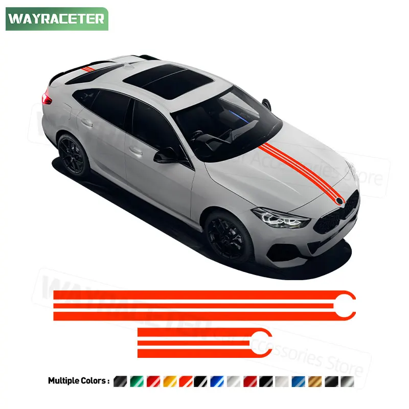 

M Performance наклейка на капот и багажник в полоску для BMW G22 G23 F44 F74 G60 G61 G87 G31 F11 F31 F13 G21 F82 F80 F83 G82 G83 Z4
