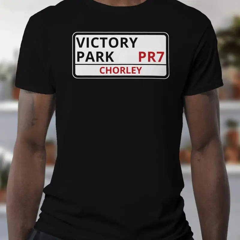 

Футболка Chorley — Стадион Victory Park — Уличный знак — Органический — Унисекс