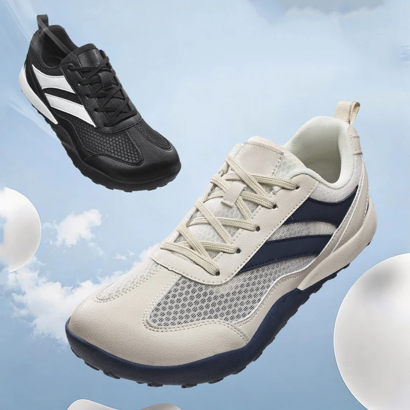 

New Wide-toe Men's Shoes Casual Soft Sole Wide-Toe Shoes Walking Sneakers Breathable Mesh Comfortable Barefoot Shoes Big Size 48