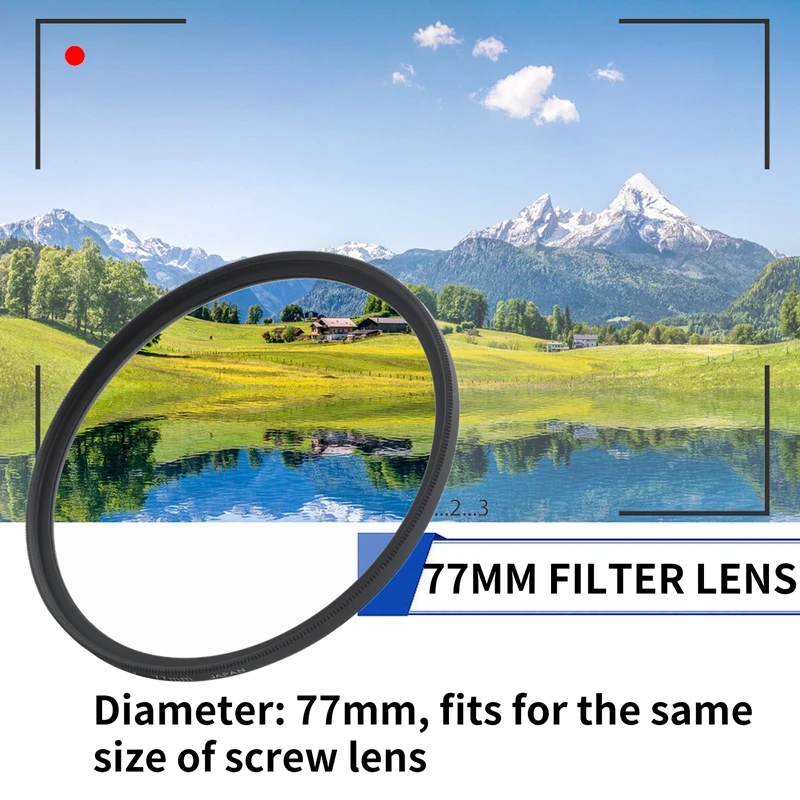 (NEW) 77Mm UV Ultra-Violet Filter Lens For Canon Nikon DSLR Camera