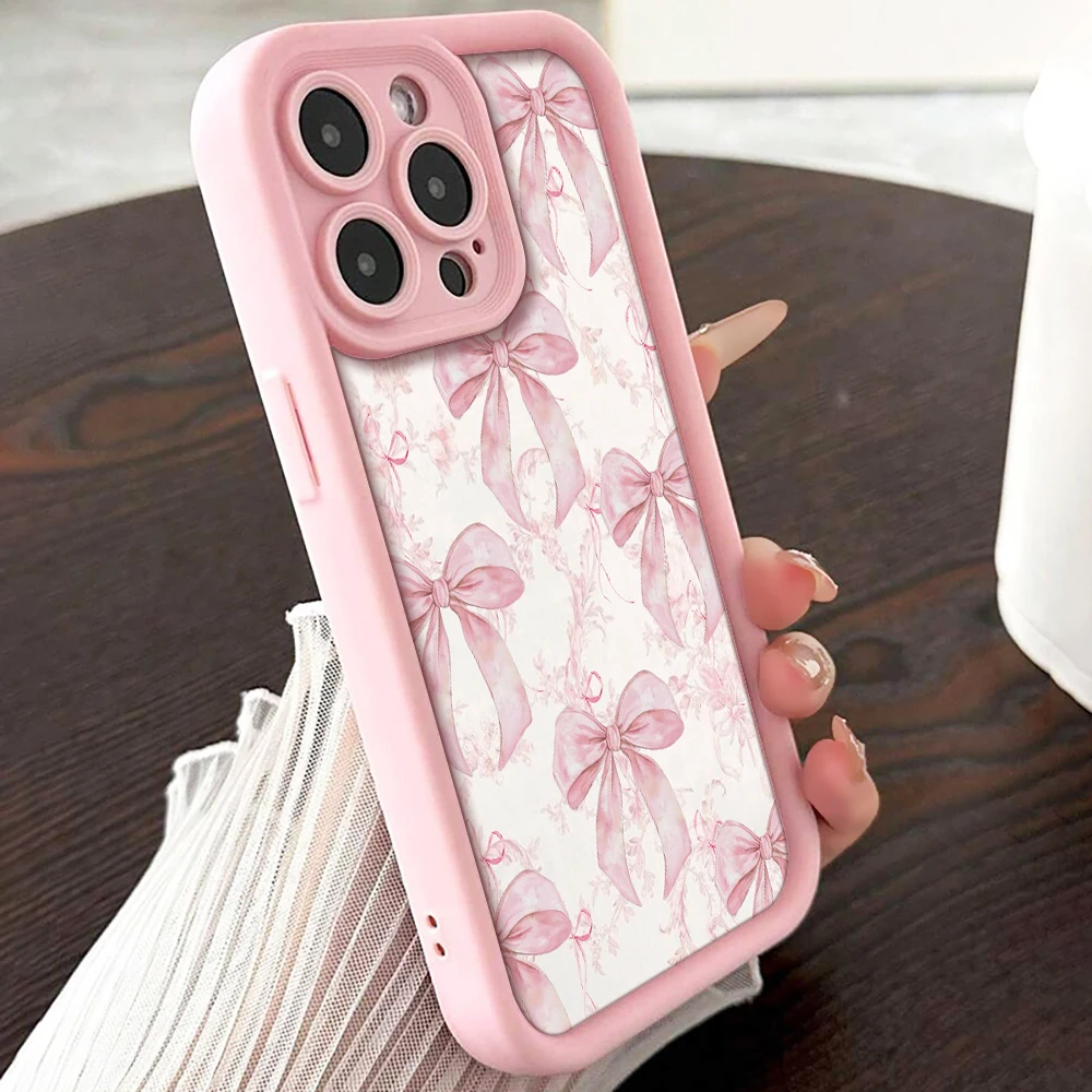 Koreanische Handgelenkschlaufen-Hülle für iPhone 17 15 16 14 Pro Max Plus Hüllen Rosa Schleife für iPhone 13 11 12 XR 7 mit Schmetterlings-Lanyard-Cover – Detail 11