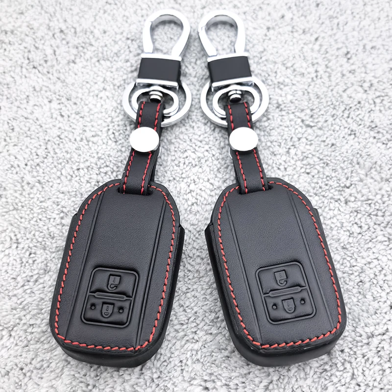 Leder-Schlüsseletui für Suzuki Swift GXL Sport Katana Vitara Ignis Jimney XL7 Ertiga Schlüsselanhänger Schlüsselhülle FOB-Halter Auto-Zubehör