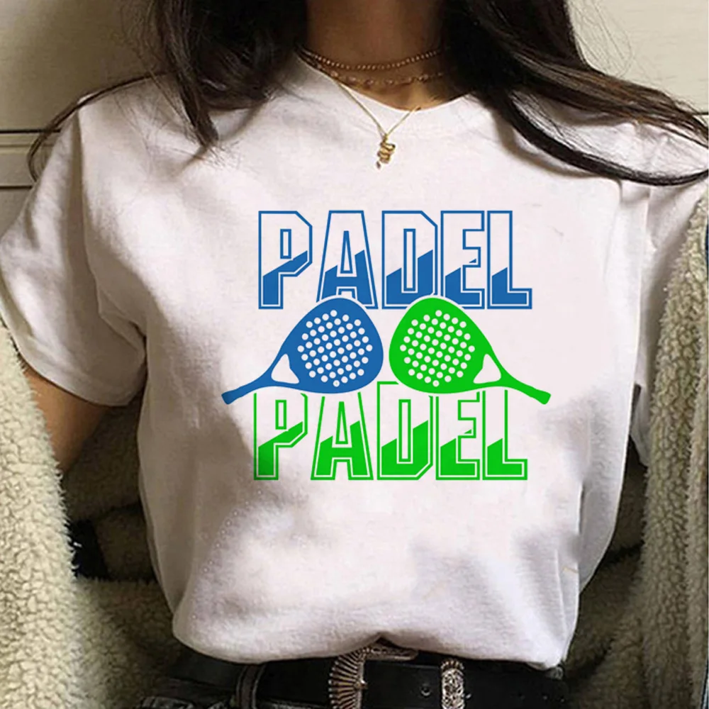 Padel top donna graphic Tee donna 2000s y2k harajuku clothes