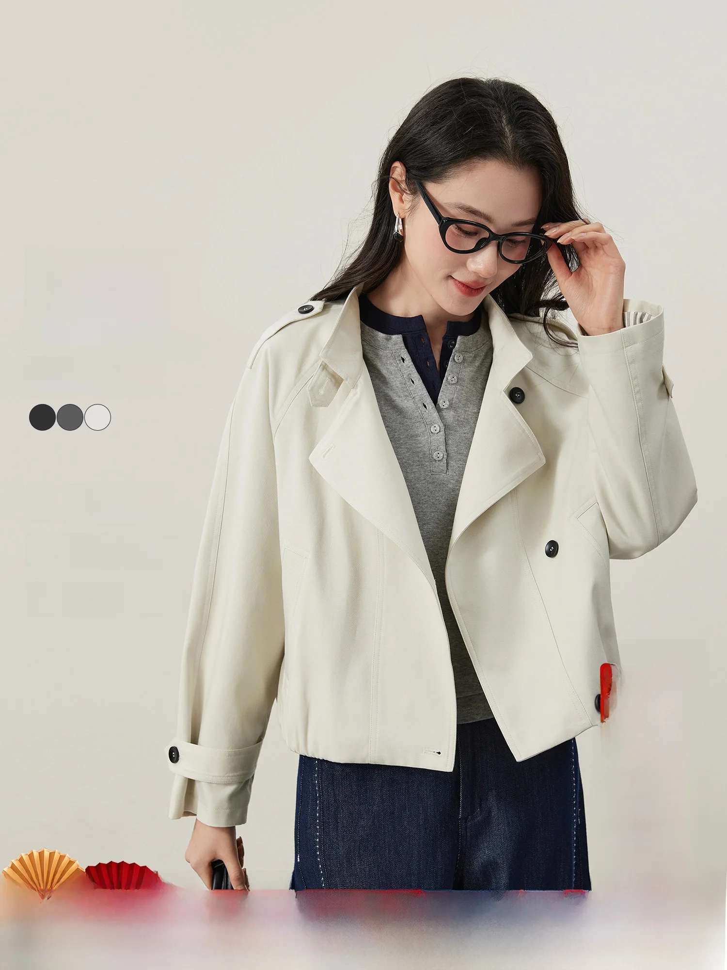 

Винтажная женская повседневная куртка в британском стиле, новинка ранней весны, свободный крой, на хлопковой подкладке, с длинными рукавами