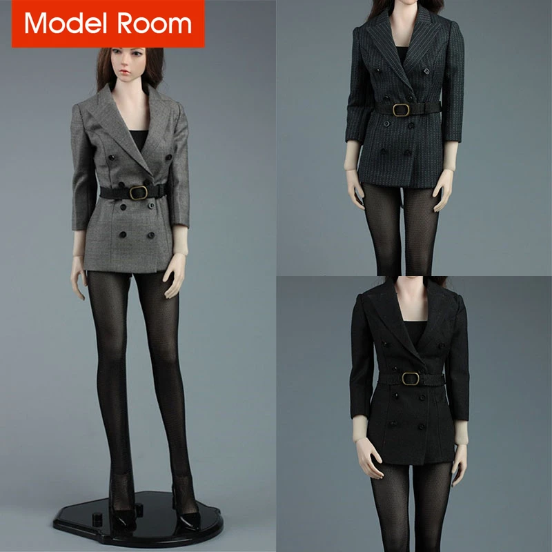 AFS A015 1/6 Scale Female Slim Long Business Suit Pantyhose Chest Wrap High Heel Set Model Fit 12'' Soldier Action Figure Body