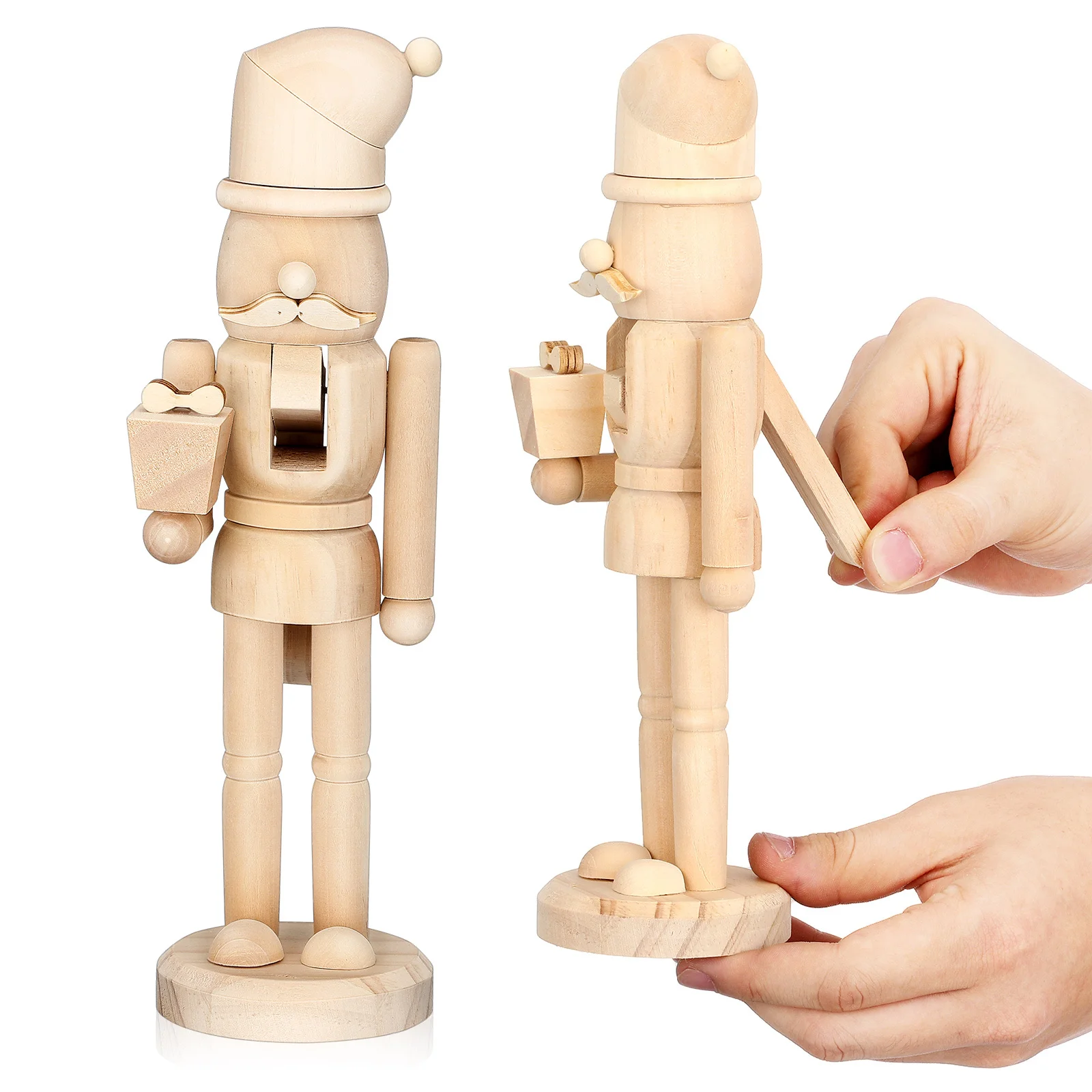 

Paintable Wooden Nutcracker Soldier - DIY Christmas Ornament for Holiday Decorative Craft and Festive Centerpiece