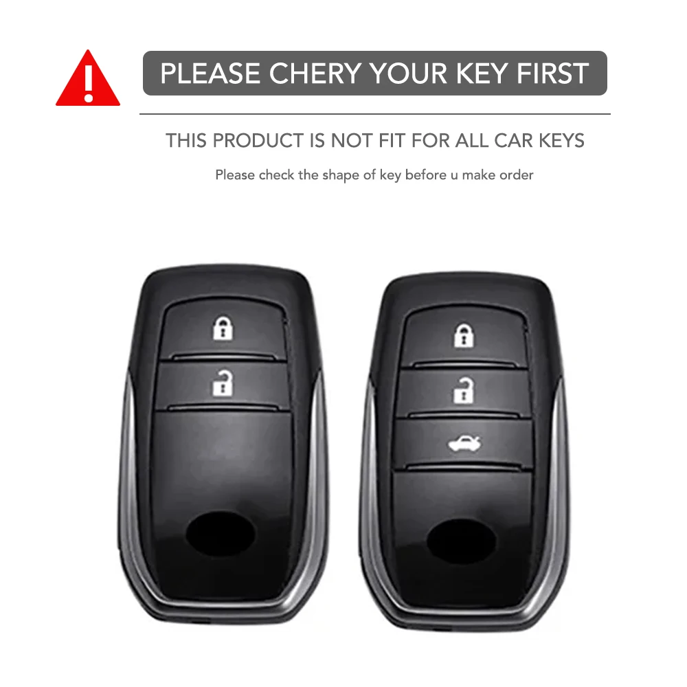 Silicone Car Key Case Cover Chain For Toyota Corolla Hatchback Cross Yaris Cross Prius Hilux Land Cruiser LC200 LC250 LC300