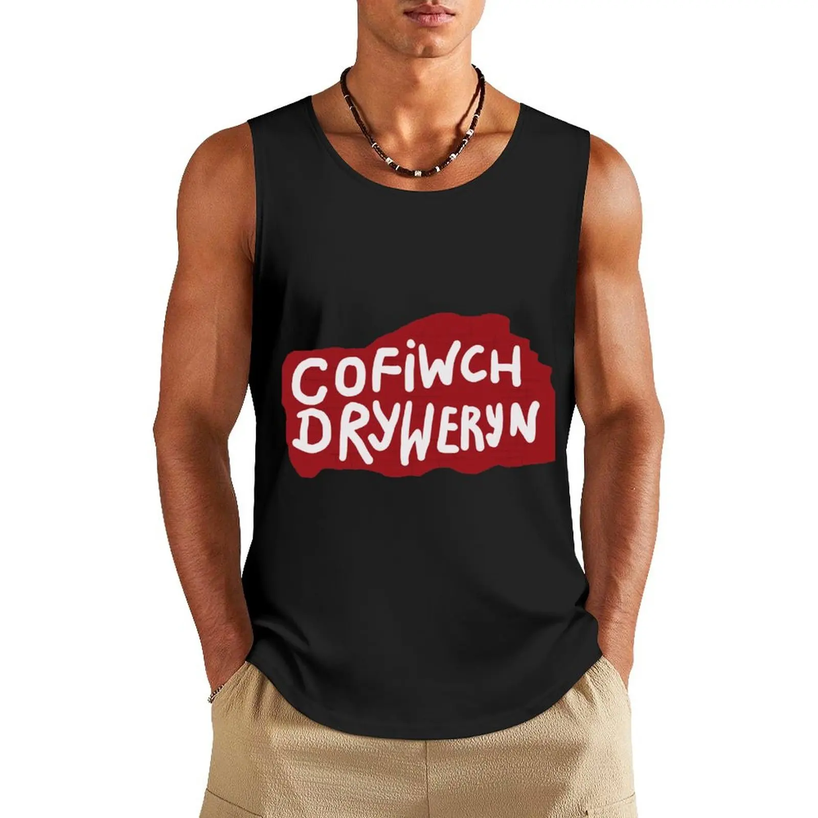 Cofiwch Dryweryn Tank Top gym shirt man men gym Body man vest for men