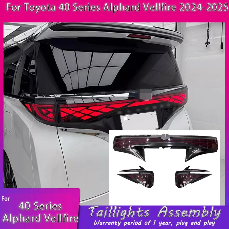 

New LED Tail Lamp Upgrade Modified For Toyota 40 Series Alphard Vellfire LED Taillamp 24-25 Dynamic Signal Tail Auto Accessories