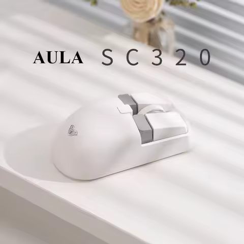 AULA SC320 Mouse Wireless Bluetooth 2.4G Cute Girl High Performance Custom Lightweight Retro Office Gaming Mouse for PC Laptop