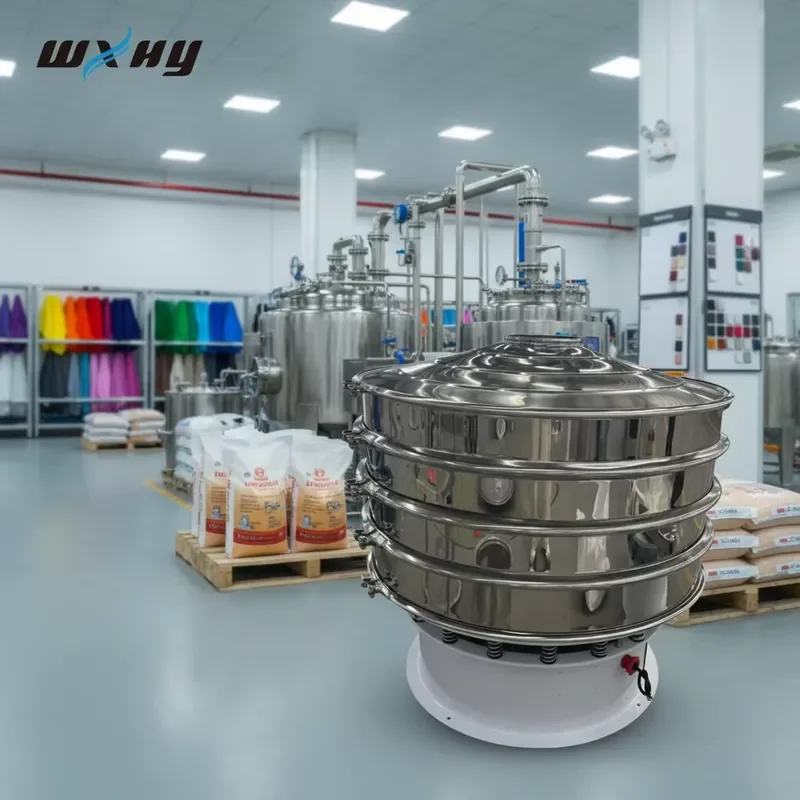 HCY WXHY Stainless Steel Motor-Driven Ultrasonic Vibrating Screen for Textile Dye and Pigment Powder