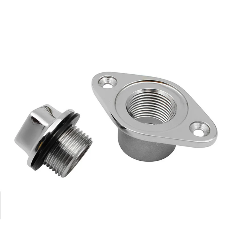 316 Stainless Steel Water Plug Boat Stern Drain Valve Spout Yacht Diamond Boat Silk Plug Marine Hardware Fitting