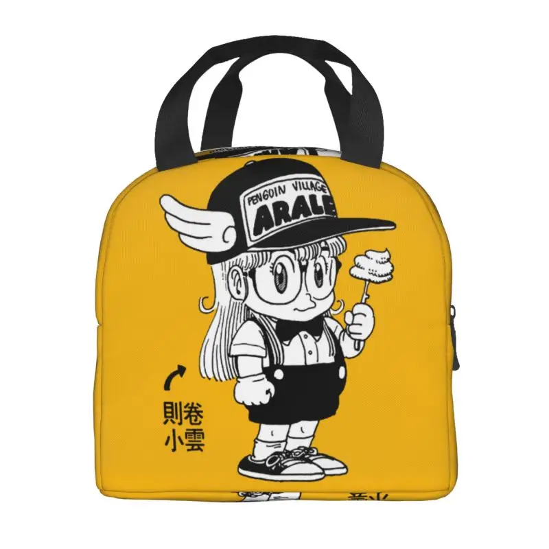 Lancheiras isoladas personalizadas Arale Norimaki Robot Anime para escola escritório Dr Slump Manga refrigerador térmico à prova d'água Bento Box infantil