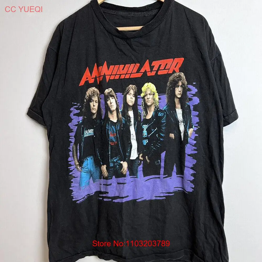 ANIHILATOR Never Neverland Tour 1990 подарок для фанатов унисекс S-5XL рубашка BI04_54