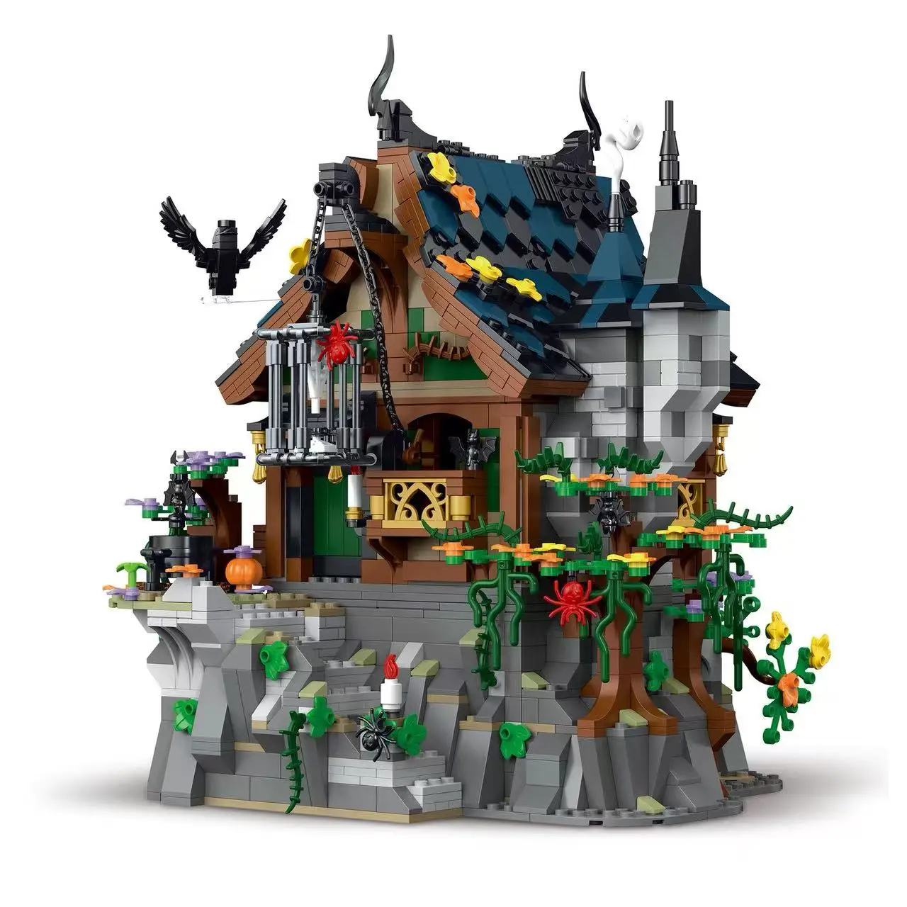 

Creative Expert Street Scene MOC XMORK 033011 MEDIEVAL The Witch House Model 1964PCS Building Blocks Brick Puzzle Toys Gift