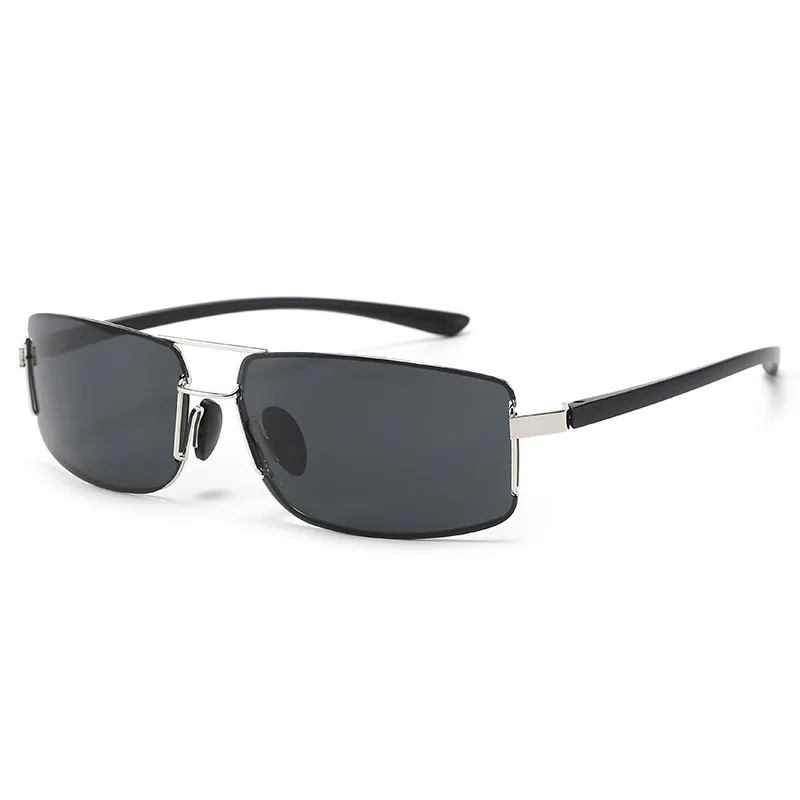 2025 النظارات الشمسية المستقطبة الكلاسيكية الرجال مستطيل التفاف للجنسين الصيد القيادة TAC نظارات شمسية الألومنيوم Mgnesium للرؤية الليلية