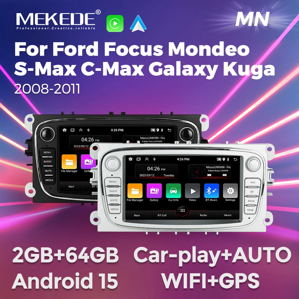 

Автомобильный радиоприемник MEKEDE Android 15 для Ford Focus 2 S-Max Mondeo Mk4 9 Galaxy C-Max Kuga 3, мультимедийные автомобильные интеллектуальные системы Carplay