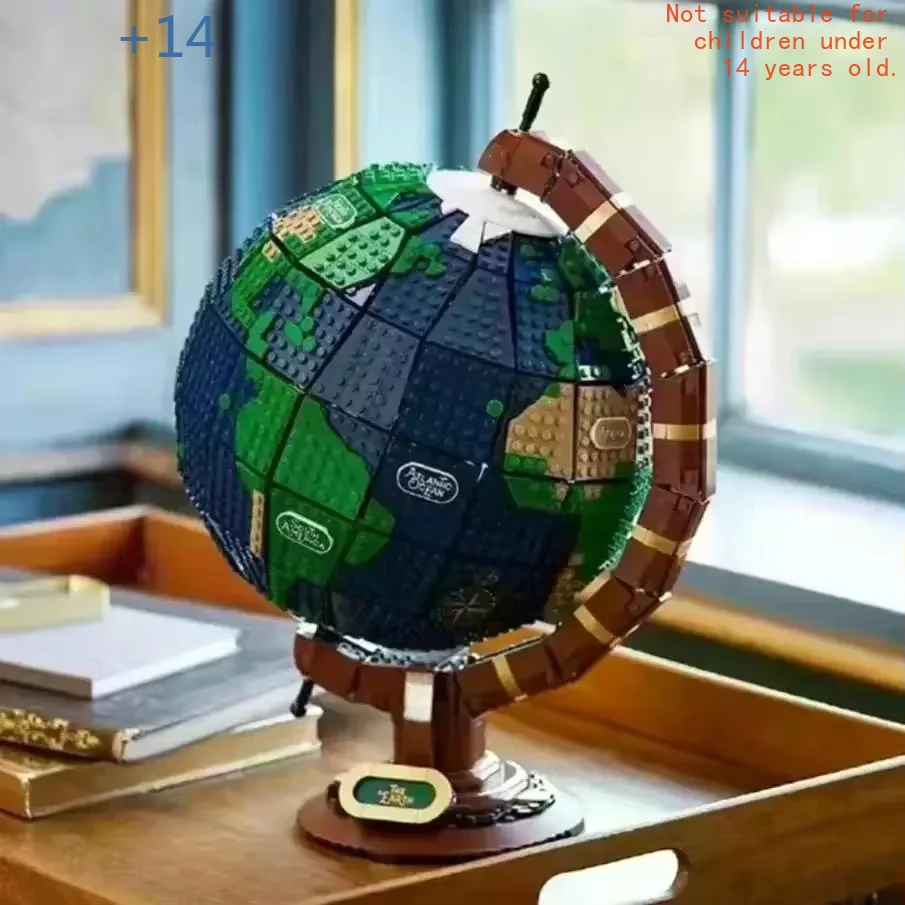 

2026 DIY Expert MOC Глобус Земли 2585 деталей, модульный конструктор, развивающая игрушка, подарок для детей, сувенир для вечеринки