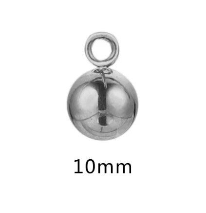 20pcs Stainless Steel Solid Ball Beads for DIY Jewelry Making