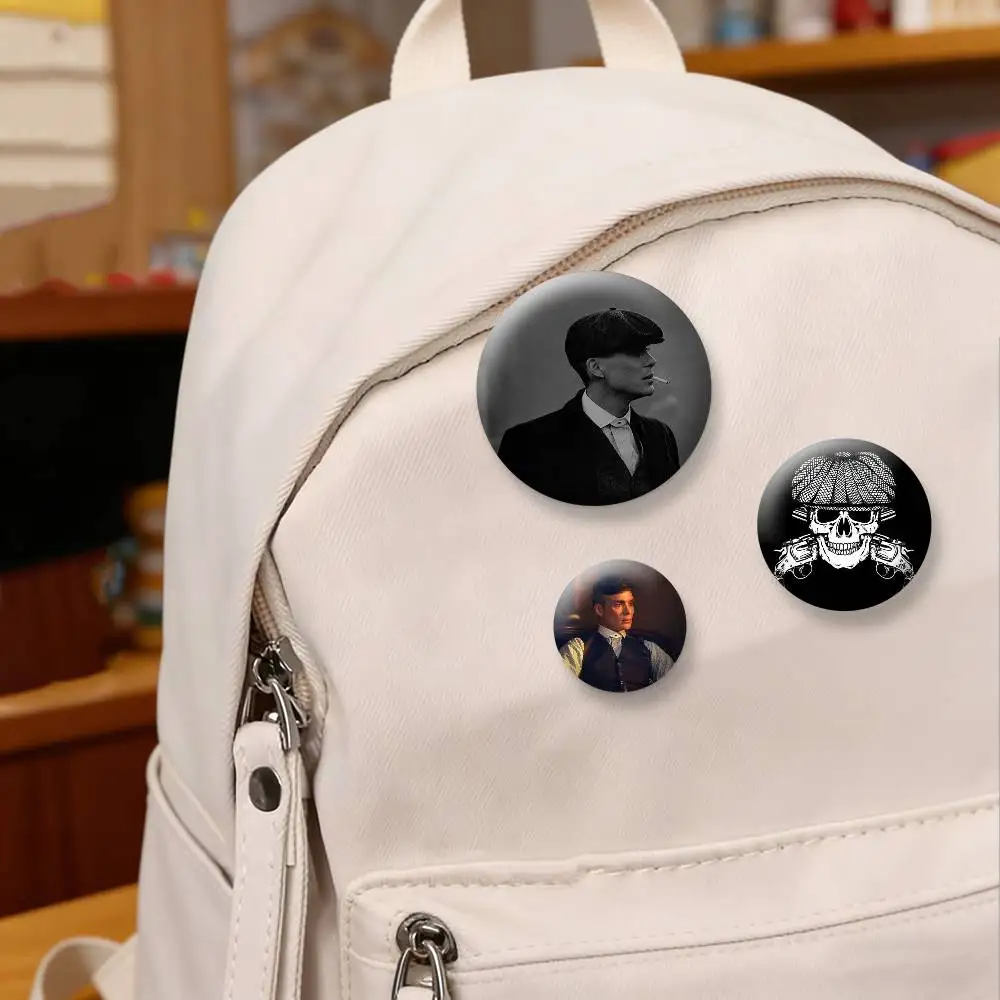 P-Peaky Blinders  Button Pins Backpack Clothing Decor Brooch Badge Jewelry Gifts for Kids