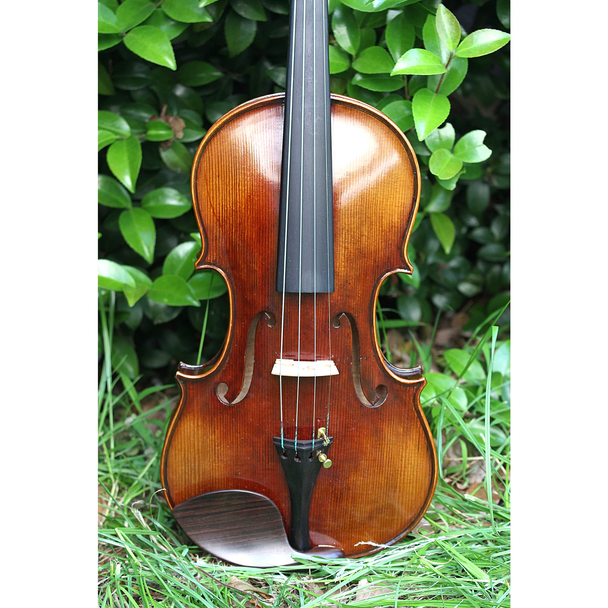 

Professional 4/4 Full Size Natural Flamed Acoustic Violin Premium Solid Wood Stringed Instrument For Master Performance
