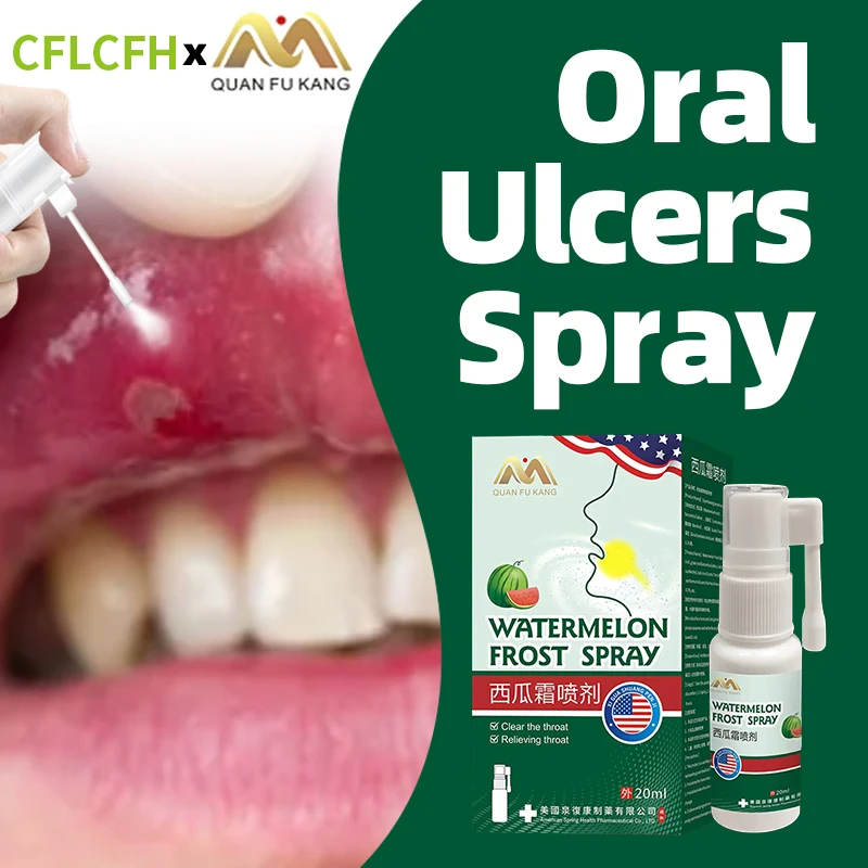 

Mouth Ulcer Treatment Spray Oral Ulcers Freshner Antibaterial Clean Canker Relief Watermelon Frost Medicine American Formula