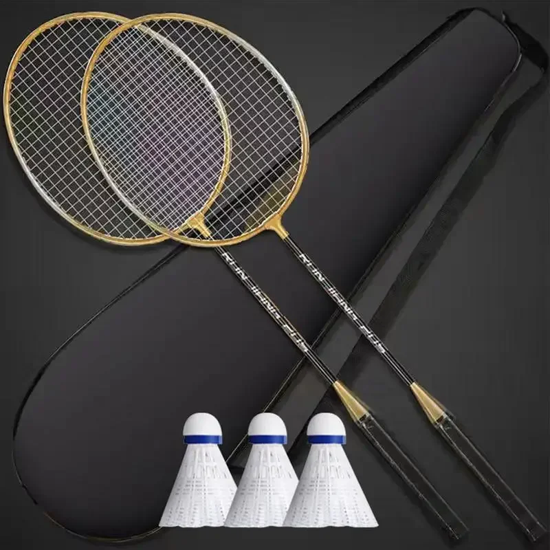 Professional Badminton Racket Set for Adults, Sweat Absorbent Equipment, Lightweight