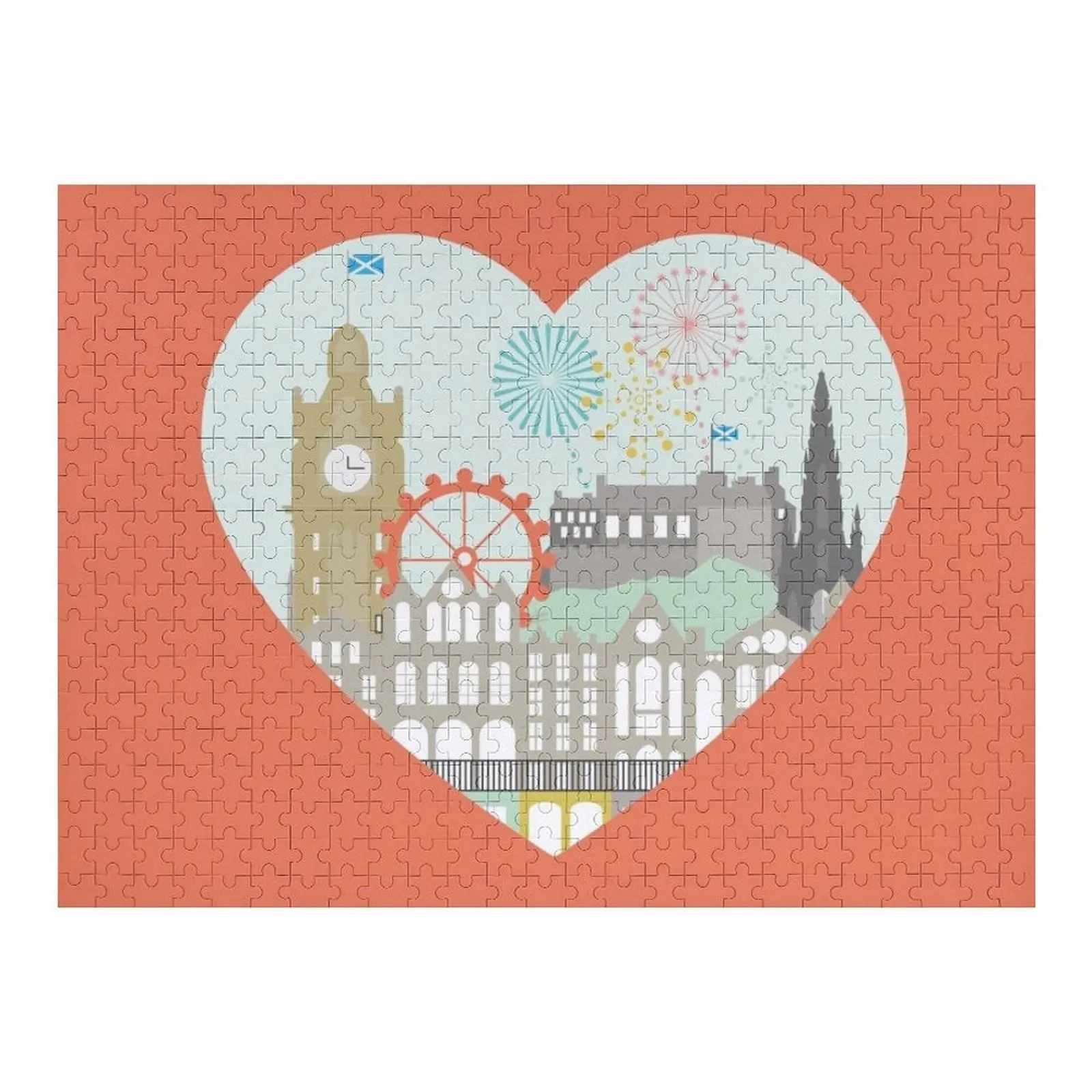 

I < 3-х головоломка Эдинбурга, детский персонализированный персонализированный детский предмет, настраиваемый подарок для ребенка, головоломка