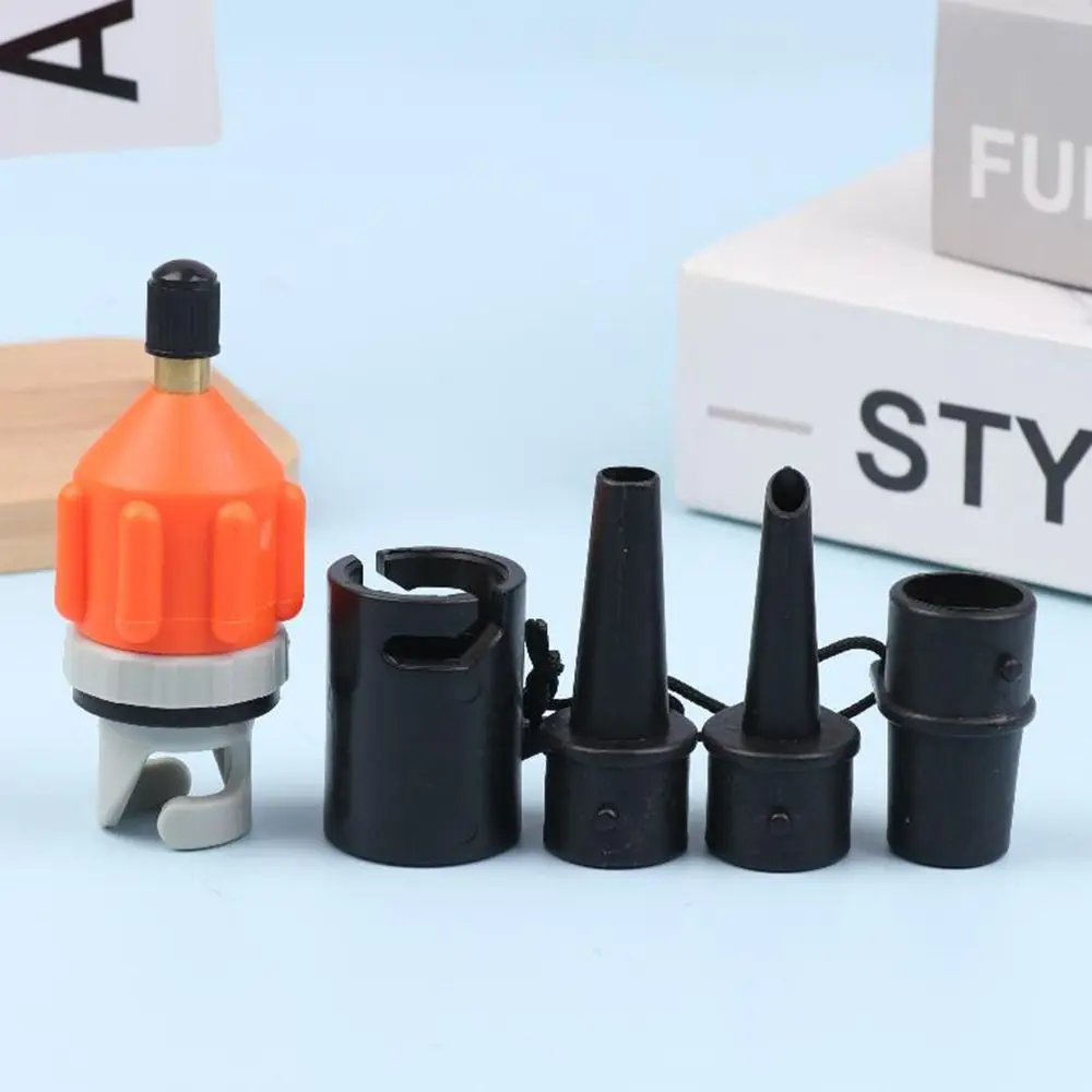 1Set PVC ABS Air Valve Adaptor Leak Resistant Strong Sealing Pump Valve Adapter Waterproof Lightweight Air Connector Kit