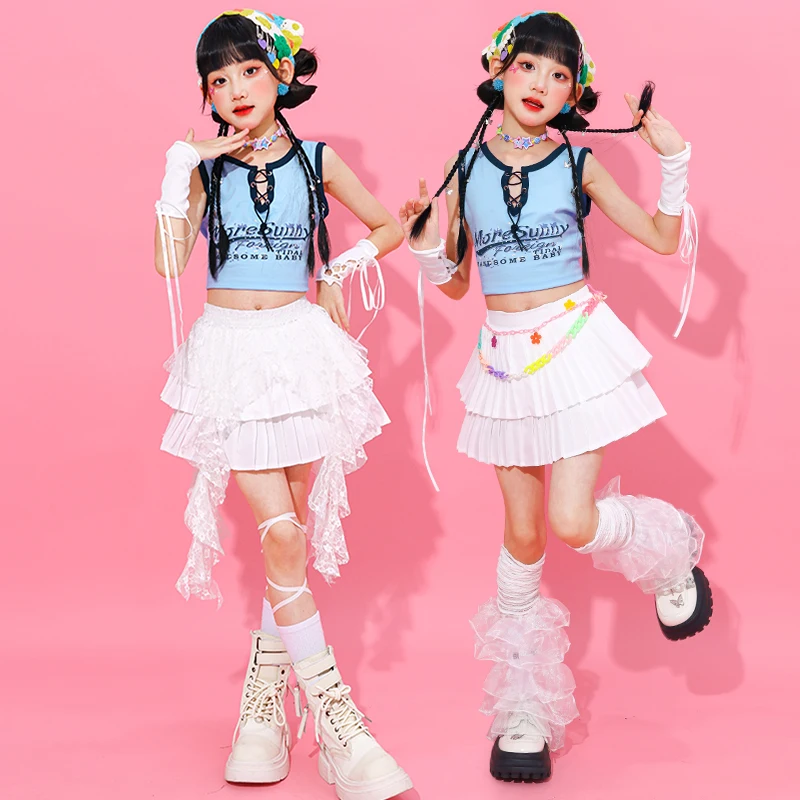 Mädchen Hip Hop Kleidung Crop Top Cargo Hosen Kinder K-pop Street Dance Kostüm Kinder Mädchen Gruppe Streetwear Jazz kleidung Sets