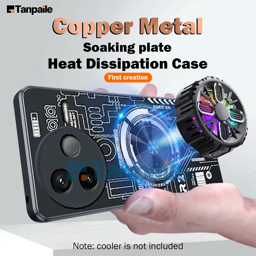 

Copper Metal Case for POCO F7 Ultra Redmi K80 Pro Cooling Case for POCO F7 Pro K80 Magnetic Heat Dissipation Cover Funda
