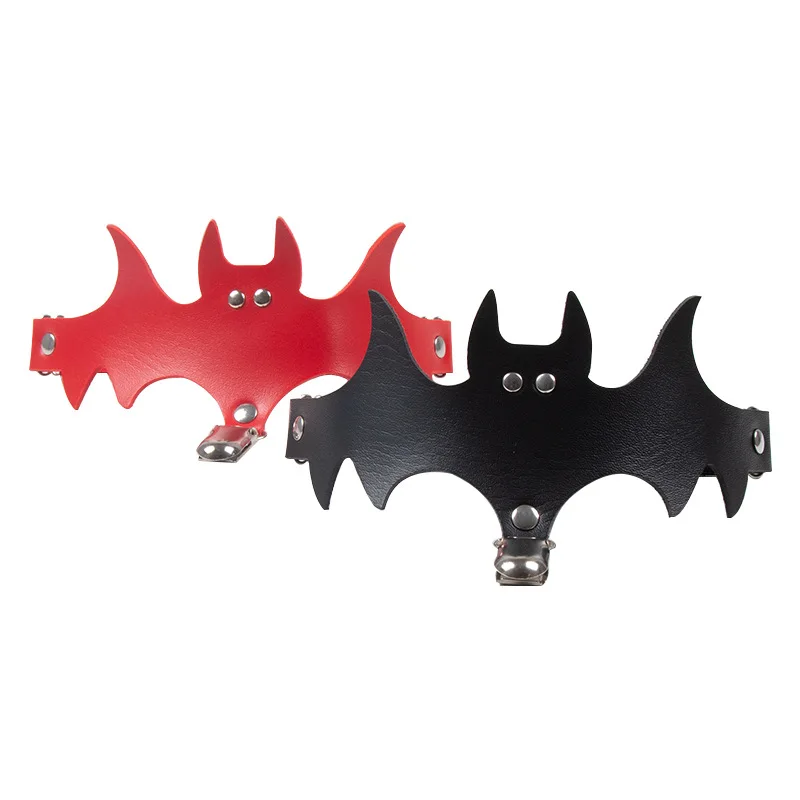 European and American punk style bat wings garter belt PU leather elastic belt leg ring sock belt clip decorative a