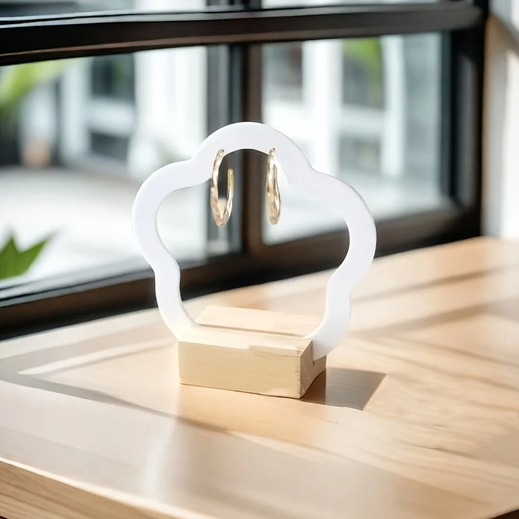 Acrylic and Wooden Earring Display Stand