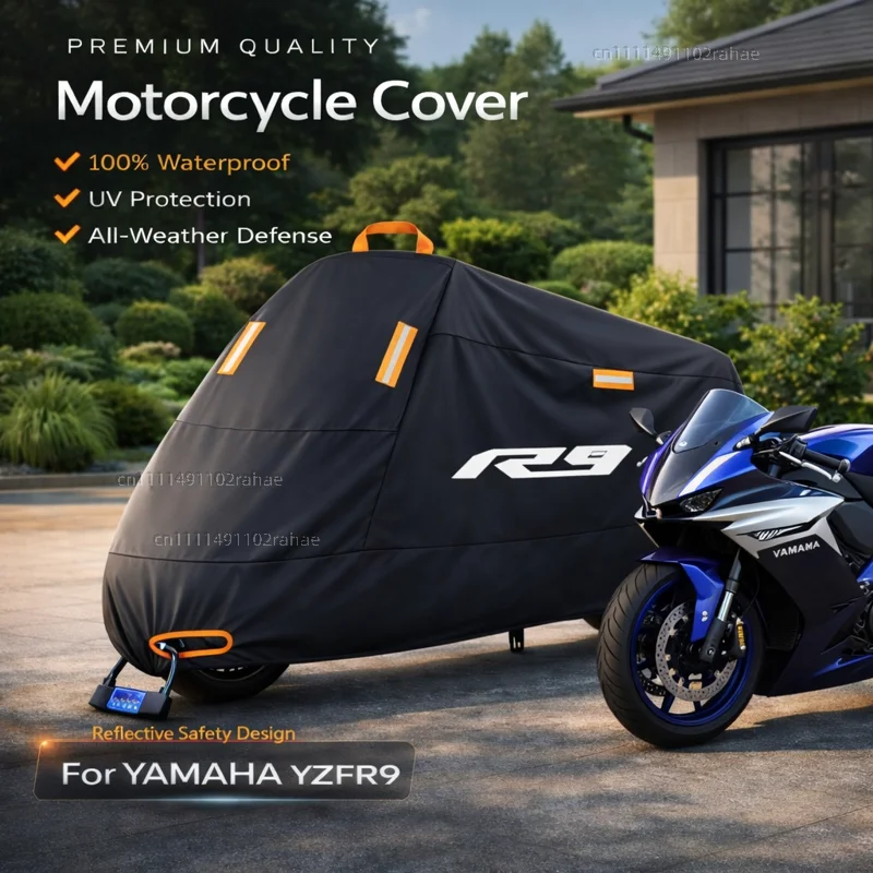 

Чехол для мотоцикла YAMAHA YZFR9 YZF-R9 R3, водонепроницаемый, утолщенный, из полиэстера, с защитой от УФ-излучения, дождя, пыли и солнца, всепогодный чехол