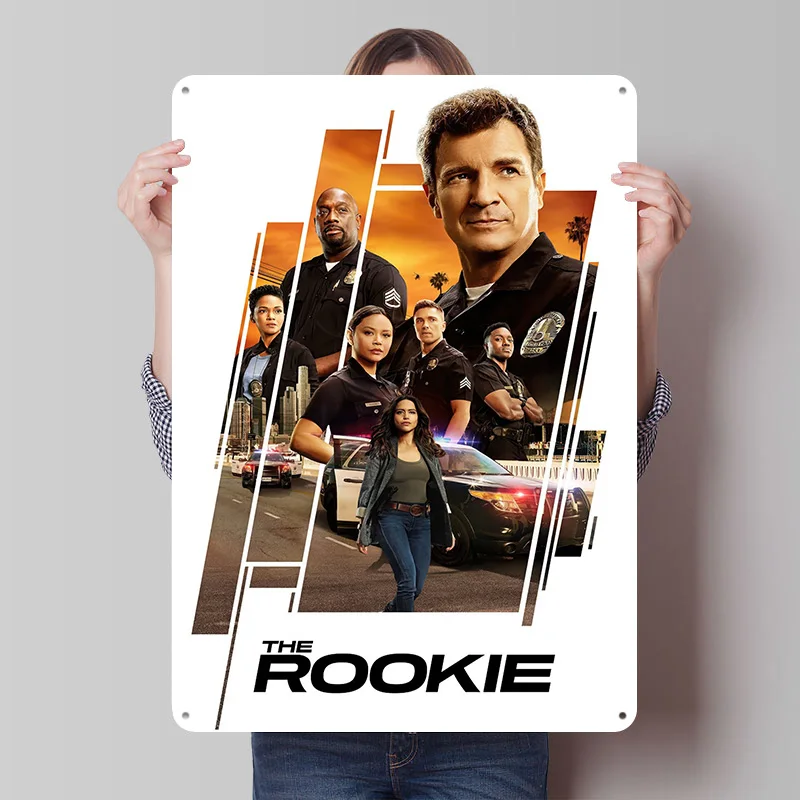 The Rookie TV Show Metal Poster Custom Wall Art Retro Vintage Tinplate Signs for Man Cave Bedroom Decorations Office Decor House