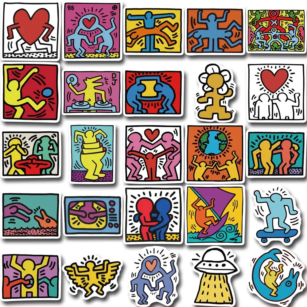 10/30/50 Stuks Keith Grappige Cartoon Graffiti Stickers Waterdichte Koelkast Laptop Motorfiets Skateboard Grap Stickers Klassieke Speelgoed Sticker